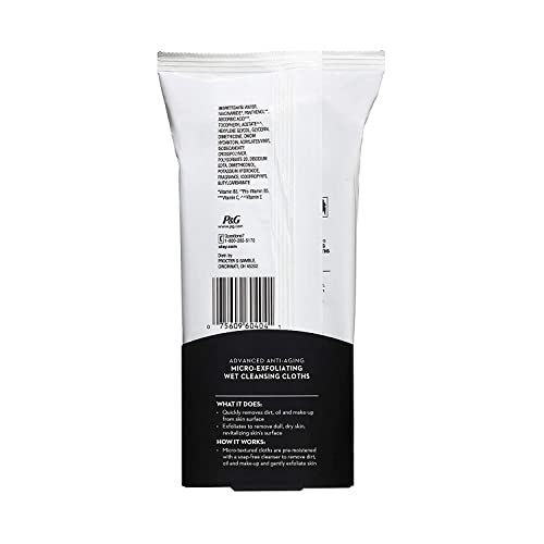 OLAY Regenerist Advanced Anti-Aging Micro-Exfoliating Cleansing Cloths 30 Each (Pack of 4)