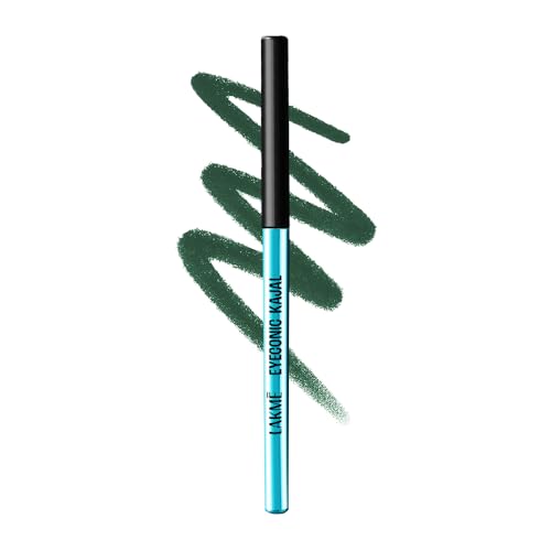 Lakme 9-5 Eyeconic Kajal, Regal Green, Smudgeproof And Waterproof That Lasts Upto 24H, For 2X Pigment, 0.35G