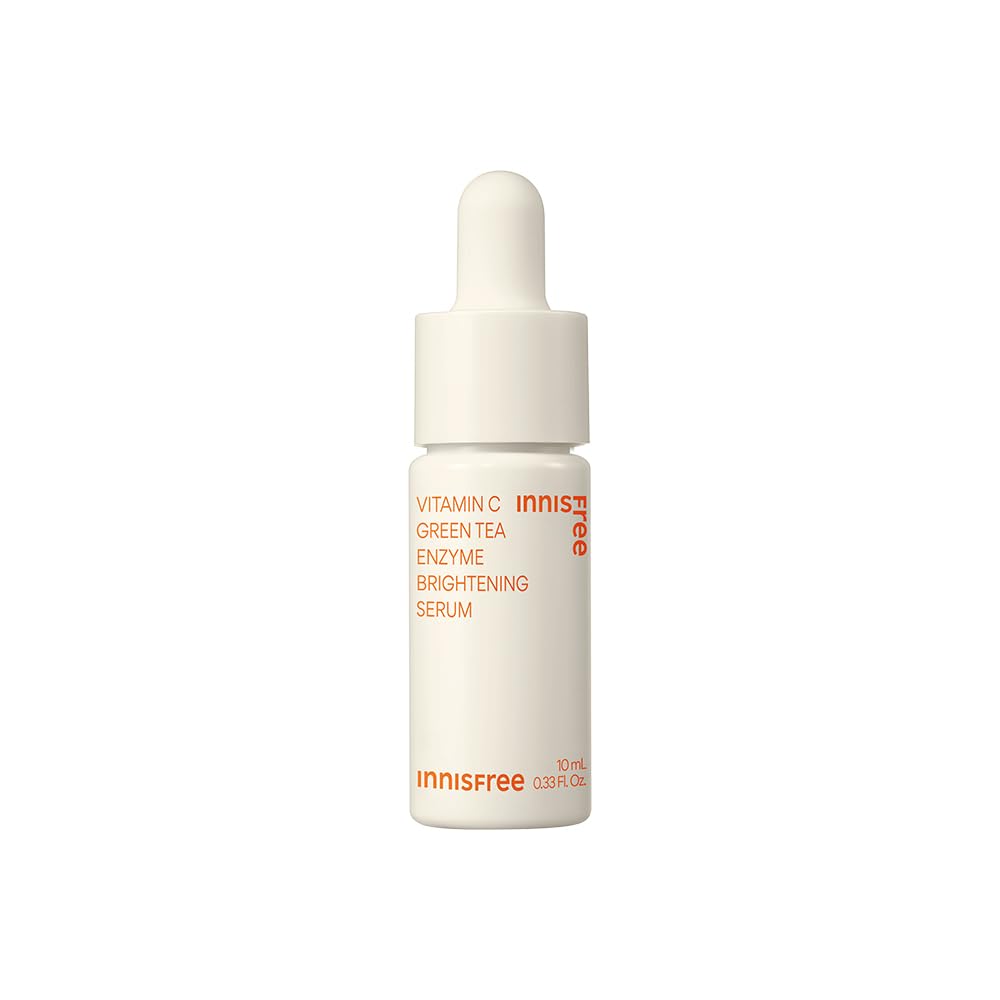 Innisfree Green Tea Enzyme Vitamin C Serum 10 Ml For Brightening Dark Spot Correction, Korean Face Serum For Radiant Glow
