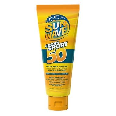 Sun wave Sport Lotion SPF 50 | SweatProof Broad Spectrum Protection | Reef Safe, NonGreasy | 80 Min Water Resistant | Made in 