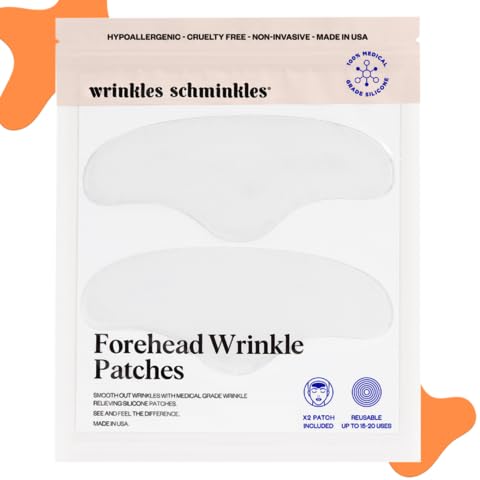 Wrinkles Schminkles Forehead Wrinkle Patches - Reusable Silicone Smoothing Pads For Brow Lift, Wrinkle Smoothers, Reduce Frown L