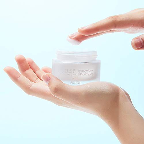CRAZY SKIN Skin Repair Trouble Care Korean Night Sleeping Face Mask 1.76oz | Overnight Facial Cream | Moisturizer for Acne-Prone