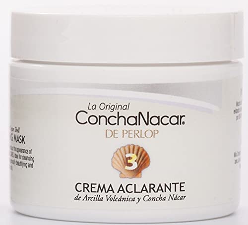 Concha Nacar Brightening Mask, 3 oz - Reduces Spots & Scars, Beige, Crema Aclarante Para Piel Manchas En Cara (Pack of 1)