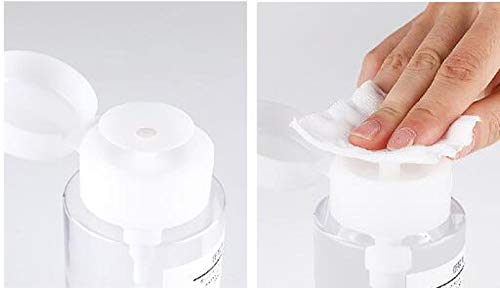 2 Pack 150Ml/5 Oz Empty Clear Push Down Pump Dispenser Bottles With White Flip Cap For Nail Polish Remover Facial Makeup Remover