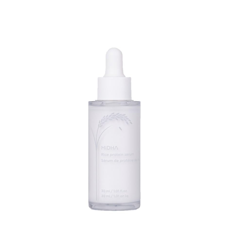 MIDHA Rice Protein Serum, ideal for skincare finish, fills the skin layer with full of rice proteins, creates a natural and glos