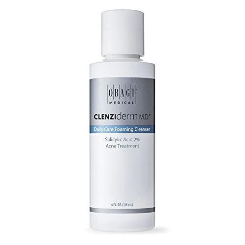 Obagi Clenziderm M.D. Daily Care Foaming Acne Face Wash Acne Cleanser With 2% Bha Salicylic Acid And Menthol, Face And Back Acne