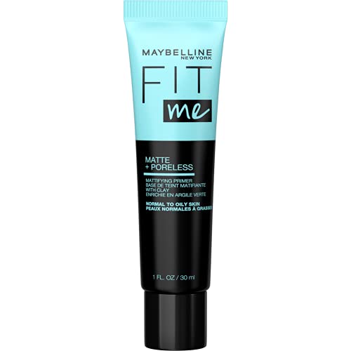 Maybelline Fit Me Matte + Poreless Mattifying Face Primer Makeup With Sunscreen, Broad Spectrum Spf 20, 16Hr Wear, Shine Control