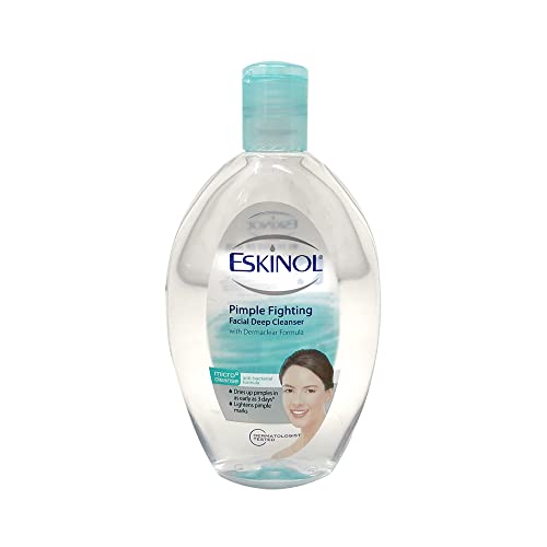 Eskinol Pimple Fighting Facial Deep Cleanser 225mL - 7.65 Fl Oz, Effective Acne Treatment, Deep Cleansing Formula
