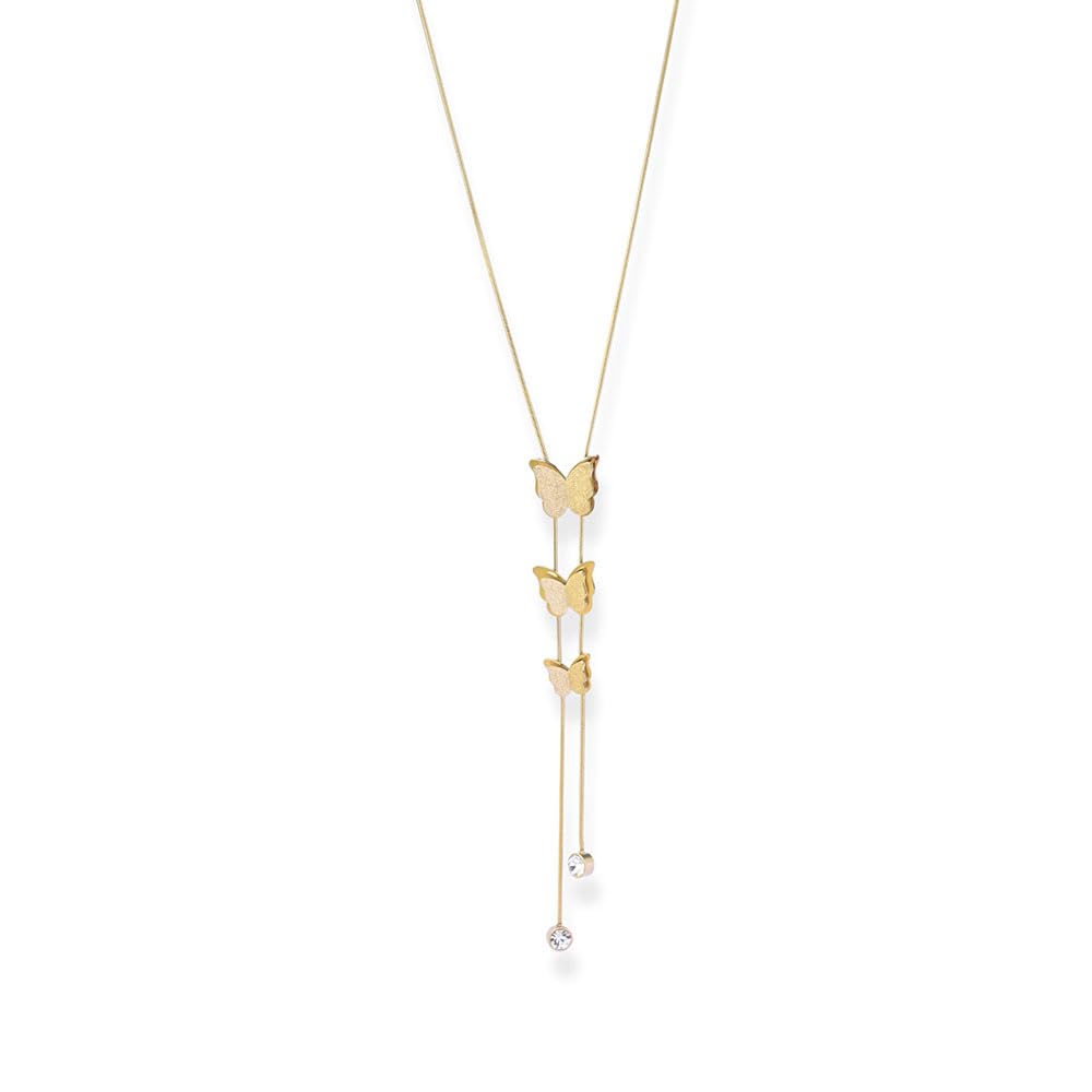 Palmonas 18K Gold Plated Butterfly Long Chain Necklace For Women  Jewellery Gift For Girls & Women | Waterproof & AntiTarnish 