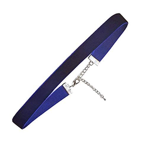 (Royal Blue) Classic Handmade Velvet choker, Vintage Necklace for Women with Extension, Perfect for Christmas, Halloween, Valent