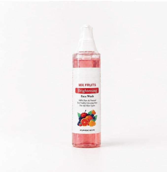B Inik Mix Fruits Brightening Face Wash, 100% Pure & Natural, Ayurvedic Recipe, All Skin Types, Gel Form, 200Ml
