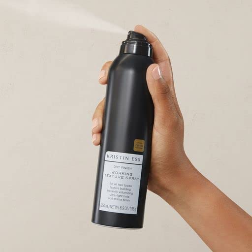 Kristin Ess Hair Dry Finish Working Texture Hair Spray For Volume + Texture, Light Hold Texturizing Hairspray, Soft Matte Finish