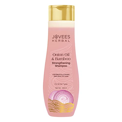 Jovees Herbal Red Onion Oil & Bamboo Strengthening Shampoo | Gives Smooth, Strong And Healthy Hair | For All Hair Types 300Ml