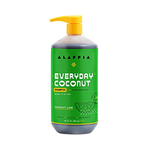 Alaffia EveryDay Coconut Shampoo, Hydrating and Deep Cleansing for Normal to Dry Hair. Made with Fair Trade Coconut Oil and Ging