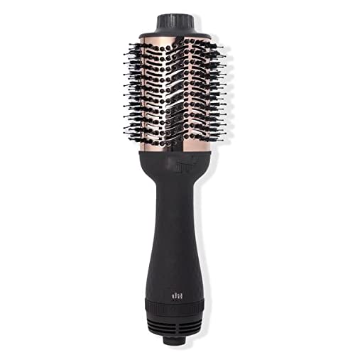 Dijkoo Online Brands Gem Hot Air Styling Brush, Ceramic,  Black/Rose Gold, Model GEM0318B, for Volume and Dry Styling