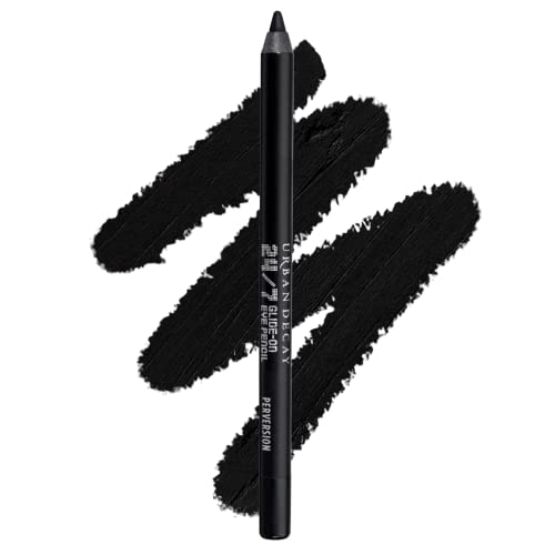 Urban Decay 247 Glide-On Waterproof Eyeliner Pencil - Long-Lasting - Perversion, Blackest-Black With Matte Finish
