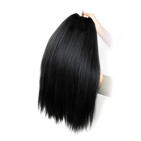 Difunee Pre-Stretched Braiding Hair - 24 Inch 8 Packs Long Braiding Hair Yaki Texture Soft Crochet Braids, Natrual Light Brown H