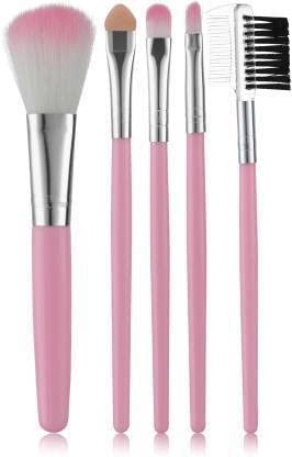 Datnasayad Mini Eyeshadow Foundation Eyebrow Lip Makeup Brush Fine Beauty  (Pack Of 5)