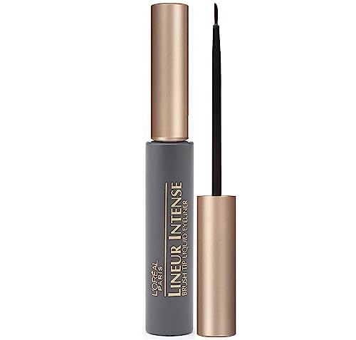 LOreal Paris Lineur Intense Brush Tip Liquid Eyeliner, Black, 0.24 fl; oz; (Packaging May Vary)