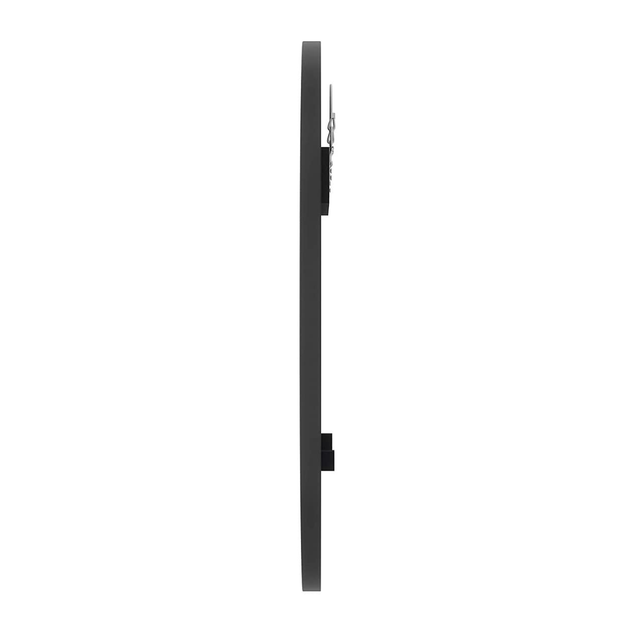 Umbra Hub Round Wall Mirror With Rubber Frame, Modern Style For Bathroom, Entryway, Living Room And More, 24-Inch, Black