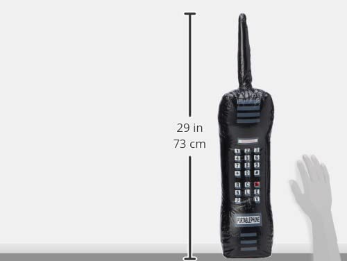 Smiffys Inflatable Retro Mobile Phone, Black, One Size