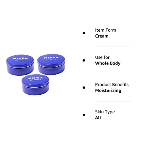Genuine Authentic German Nivea Creme Cream, 8.45 Ounces,(Pack of 3)