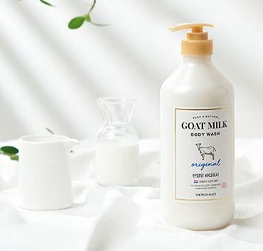Shower Mate Goat Milk Body Wash- 27 Fl Oz/ 800Ml (Baby Powder)