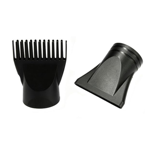 Universal Hair Dryer Nozzle 2 Pack  Concentrator Attachment & Comb Diffuser for Blow Dryer, Flat Nozzle & Styling Tool Fits Mos