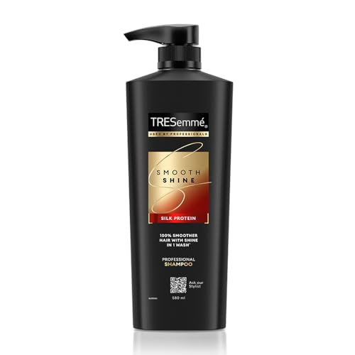 Tresemme Smooth & Shine Shampoo 580 Ml, With Biotin & Silk Proteins For Silky Smooth Hair  Moisturises Dry & Frizzy Hair, For M