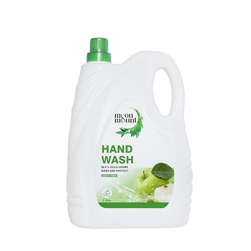 Moon And Mount Hand Wash Protection From Germs, Hand Wash Liquids 5 Liter Liquid Handwash For Everyday Use (Green Apple)