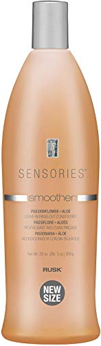 Rusk Sensories Smoother Passionflower And Aloe Leave-In Smoothing Conditioner, 35 Oz, Leave-In Texturizing Conditioner, Provides