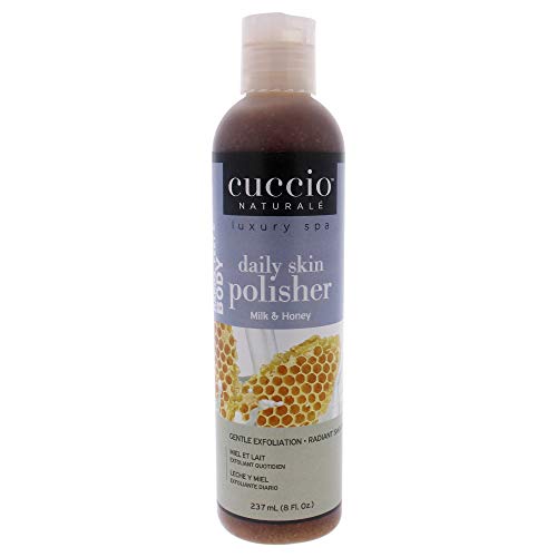 Cuccio Natural   Milk & Honey Daily Skin Polisher - Gentle Exfoliant, Hands, Body & Feet - Soothe/Moisturize, Radiant/Smooth Ski