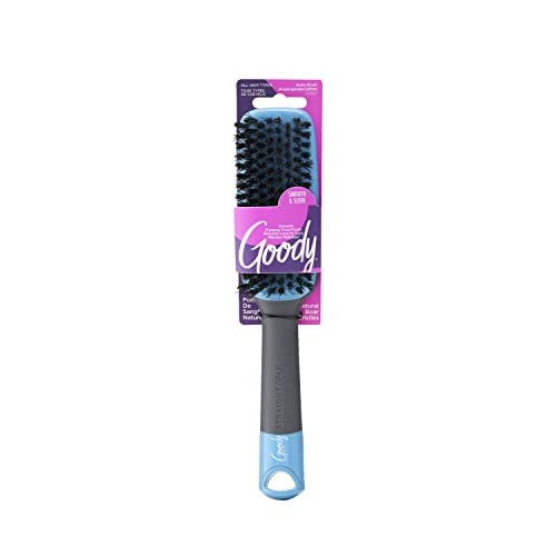 Goody Straight Talk Boar Bristle Hair Brush Gray And Blue,1 Ct