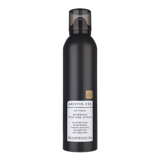 Kristin Ess Hair Dry Finish Working Texture Hair Spray For Volume + Texture, Light Hold Texturizing Hairspray, Soft Matte Finish