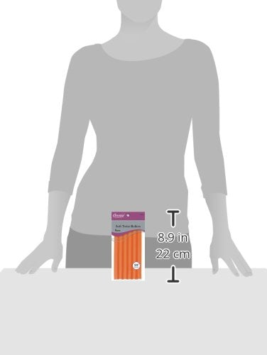 Annie 01203 Soft Twist Rollers, Orange, 6 Count