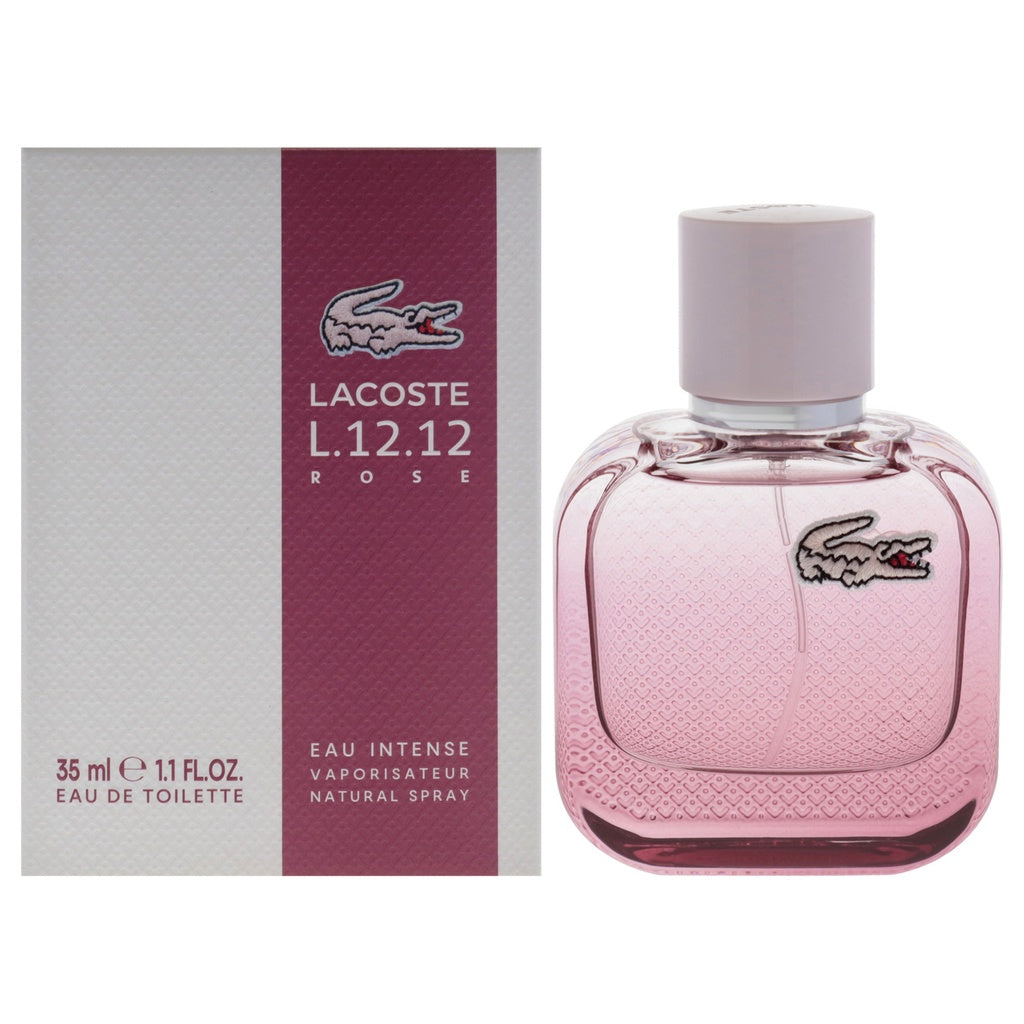 Lacoste Eau De L.12.12 Rose Eau Intense For Women 1.1 Oz Edt Spray