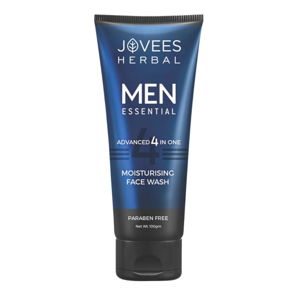 Jovees Herbal MenS Essential Advanced 4 In 1 Moisturizing Face Wash |With Vit C And Vit E | Gives Clean And Clear Skin |For All