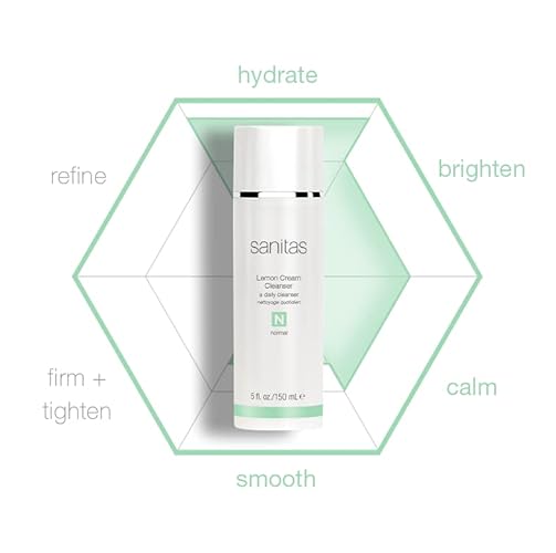 Sanitas Skincare Lemon cream cleanser, Enriching cleanser, Vitamin c, Vitamin E, Jojoba Oil, 5 Ounces