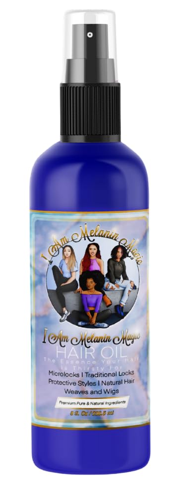 I Am Melanin Magic Hair Oil 8oz  Deep Conditioning & Hair Growth Treatment, Hydrates, Strengthens & Revitalizes Scalp, Ideal fo