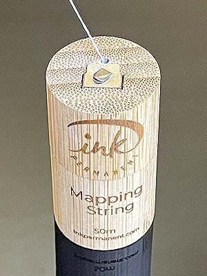 Ink Permanent [Large 50 Meters - 165 Feet] Premium White Bamboo Pre-Inked Mapping String Fine Thread Pre-Inked Microblading Stri