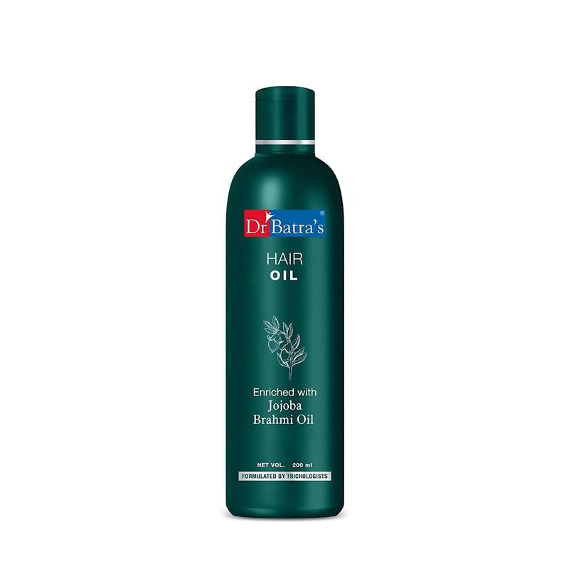 Dr Batras Hair Oil with Jojoba | Doctor Formulated, Clinically Inspired | Herbal Hair Oil | Helps Reduce Hair Fall & Strengthen 
