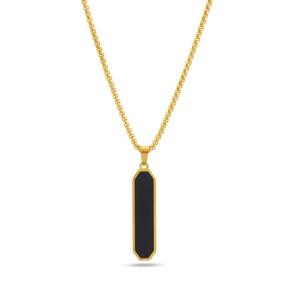 Palmonas 18K Gold Plated Midnight Prism Pendant Chain For Men  Gift For Boys & Men | Waterproof & AntiTarnish MenS Accessorie