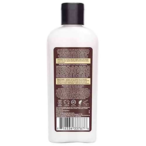 Desert Essence Coconut Soft Curls Hair Cream Infused with Black Oat & Nopal Cactus Extracts - Smooth Softer Curls, Definition &
