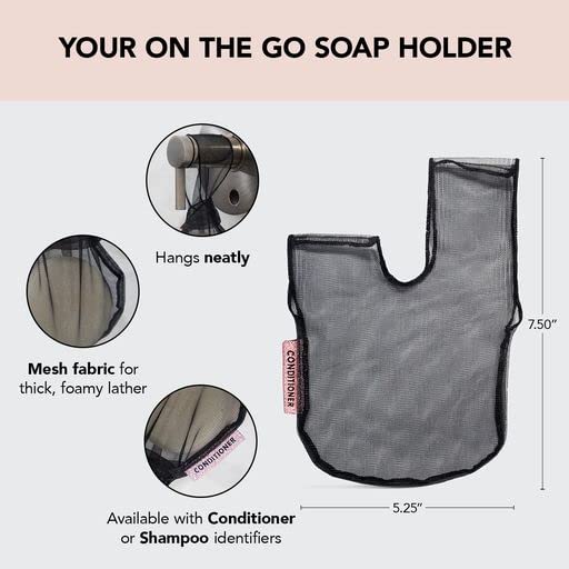 Kitsch Bottle Free Beauty Soap Bar Bag - Soap Savers For Bar Soap & Shampoo Bar Holder | Bar Soap Bag & Bar Soap Pouch For Showe