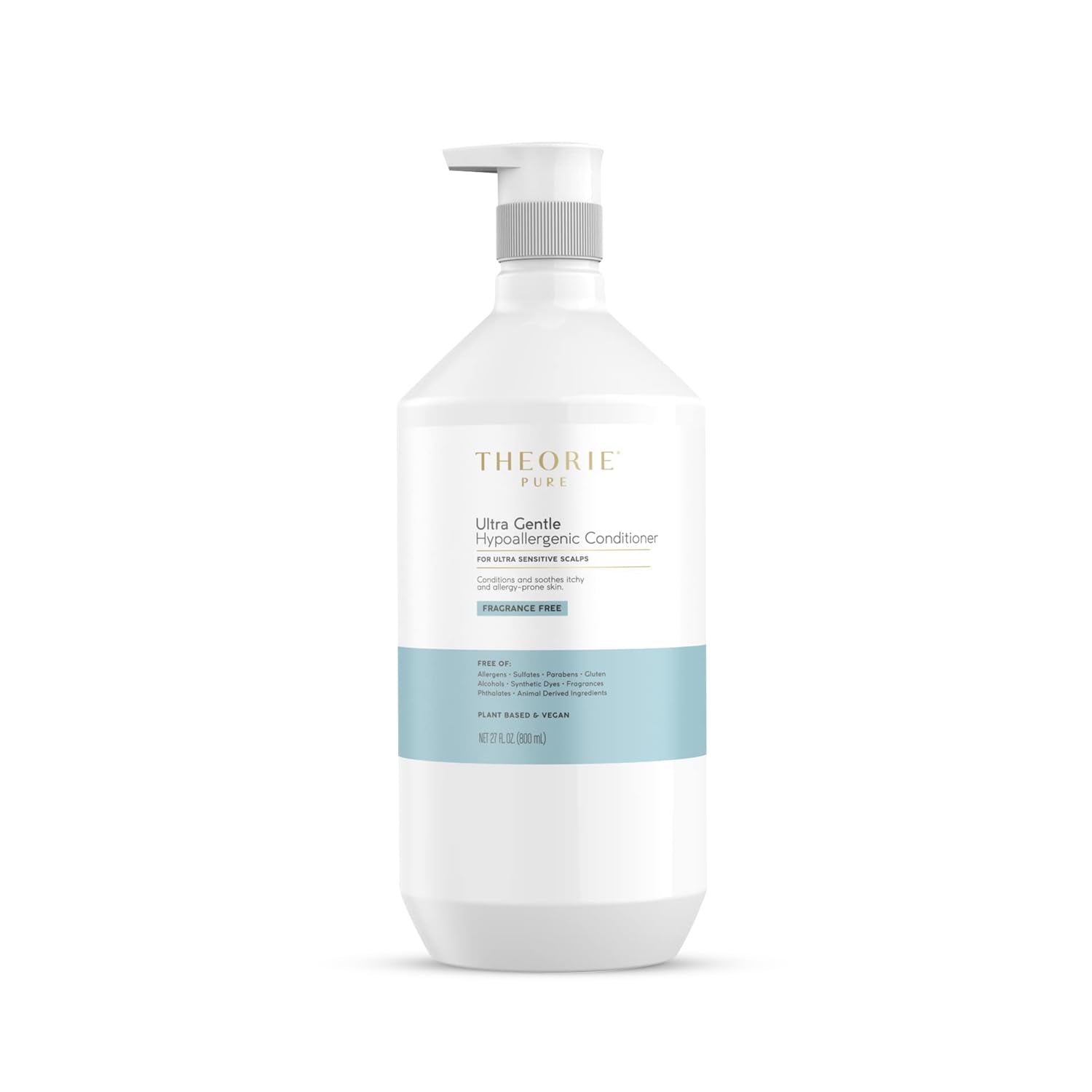 Theorie Pure Collection Hypoallergenic Conditioner -Plant-Based & Vegan - For Soothes Itchy & Allergy Prone Skin - Fragrance-Fre