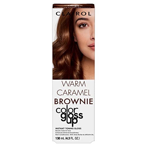 Clairol Color Gloss Up Temporary Hair Dye, Warm Caramel Brownie, 4.3 Fl Oz, Pack of 1