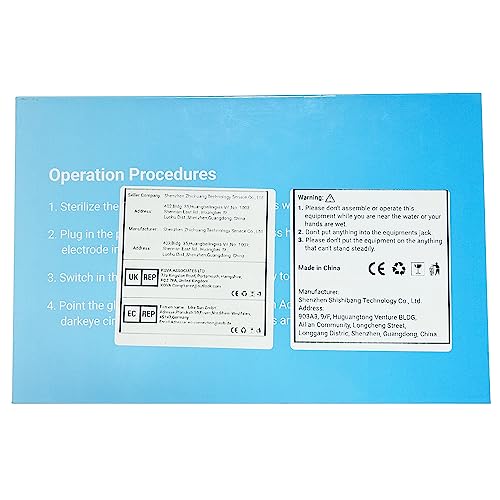 High Frequency Facial Wand - TUMAKOU Portable Handheld Blue High Frequency Facial Machine - 4 Different Blue Glass Tubes for Ski