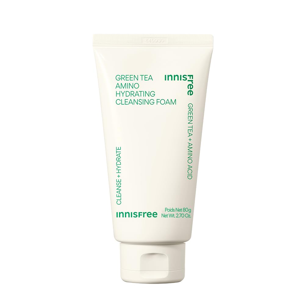 Innisfree Green Tea Amino Acid Foam Cleanser  Hydrating, Soft & Rich Cleanser For Daily Use