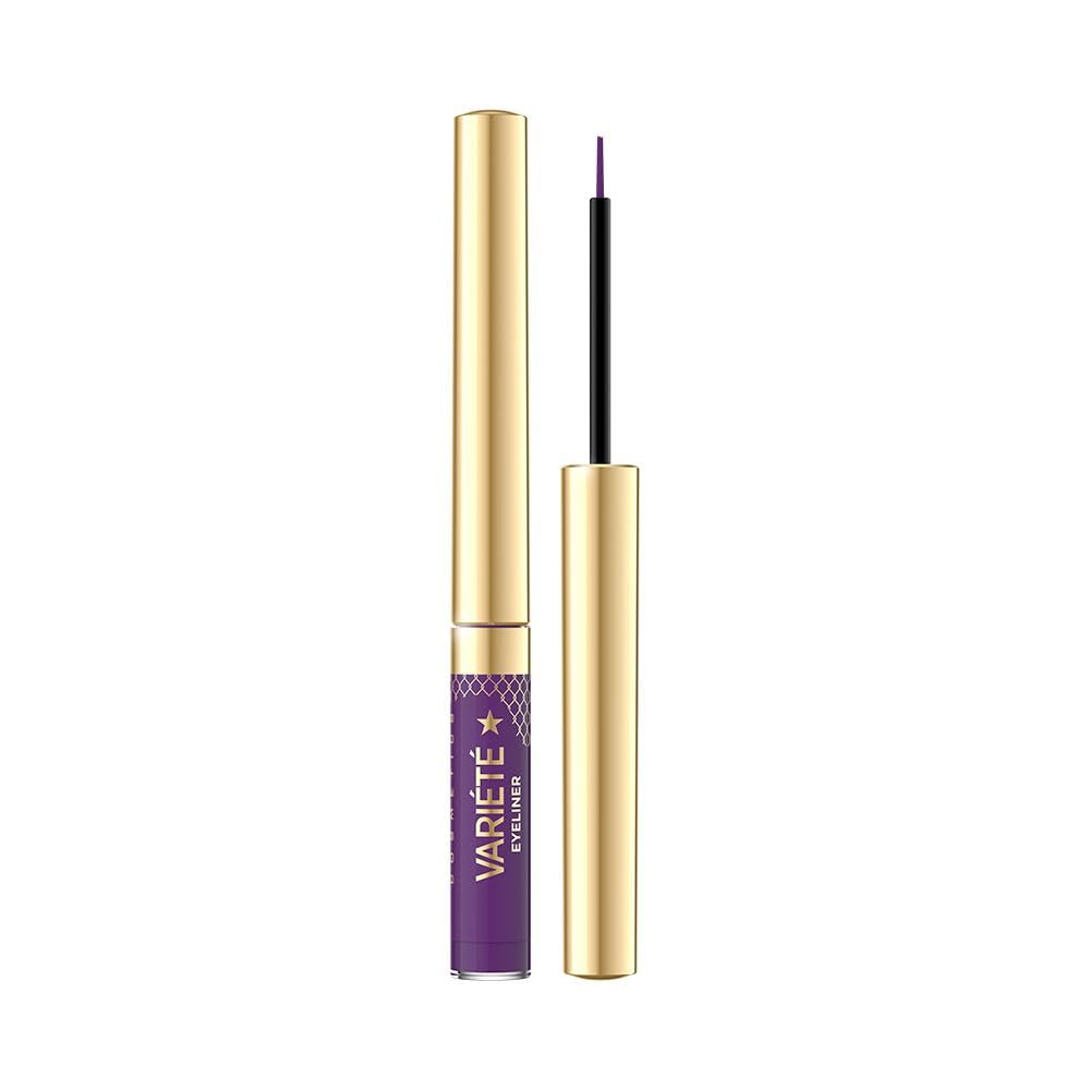Eveline Cosmetics Variete Camouflage Eyeliner Ultraviolet  2.8 Ml | LongLasting, SmudgeProof, QuickDrying, Vegan Liquid Eyel