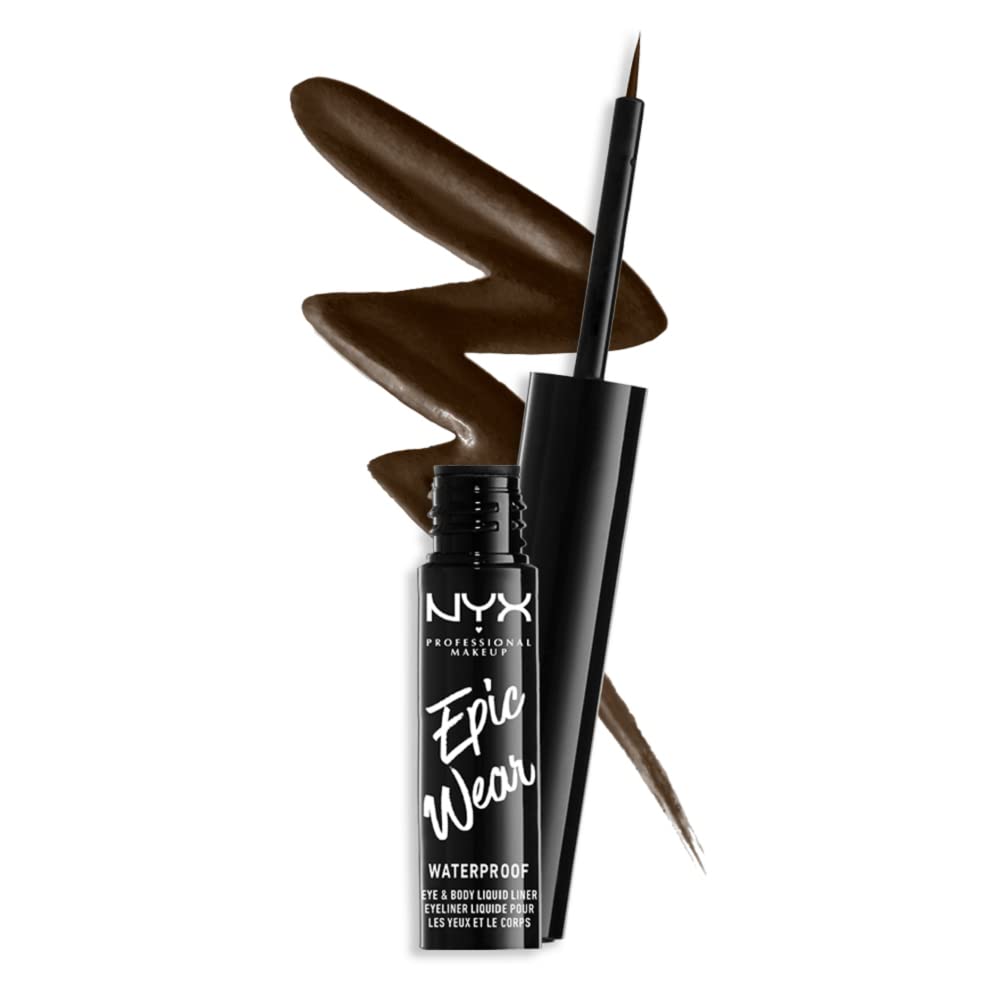 Nyx Professional Makeup Epic Wear Liquid Liner, Long-Lasting Waterproof Eyeliner - Brown